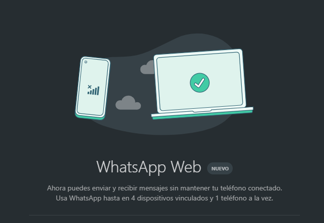 Ya puedes usar WhatsApp Web sin necesidad de tener internet