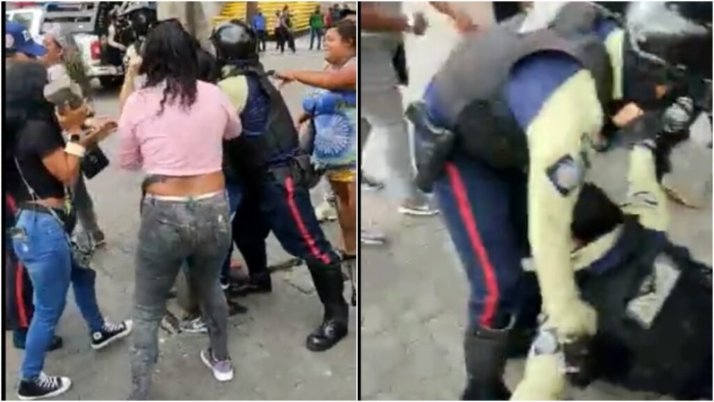 Enfrentamiento entre buhoneros y PoliChacao deja ocho detenidos (+Video)