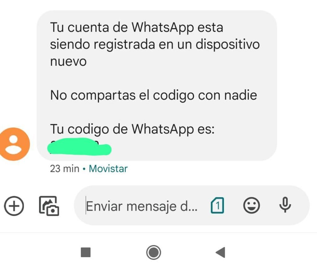 Usurpación de WhatsApp