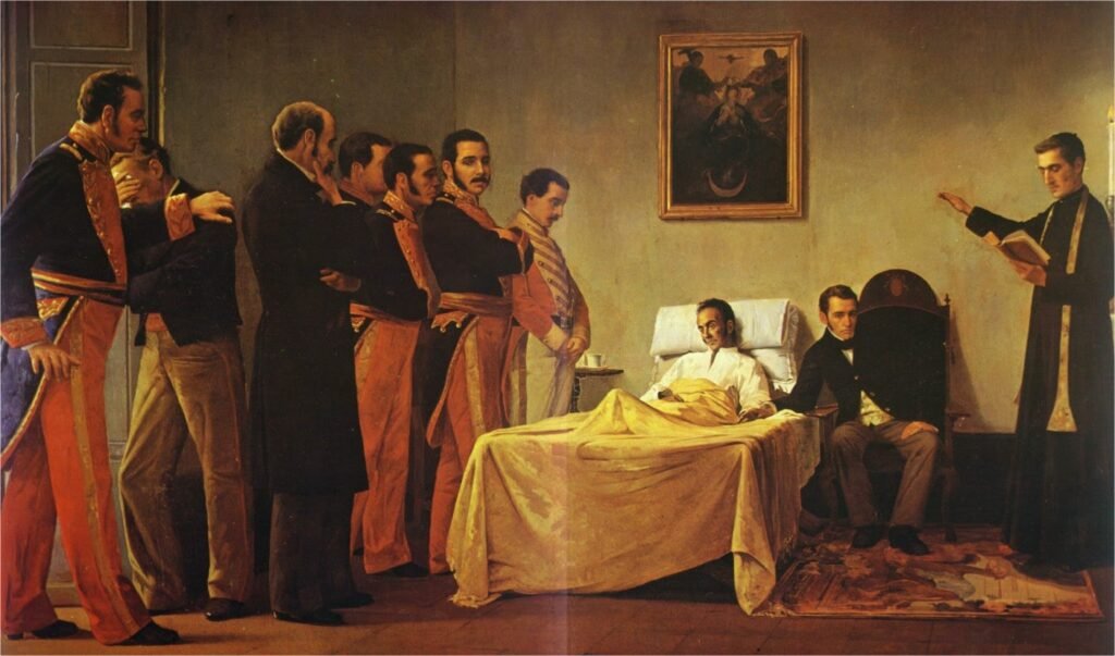 Acta de defunción Simón Bolívar