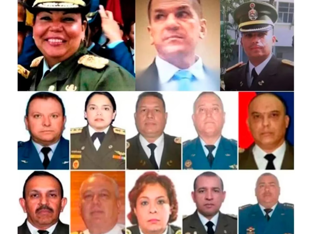 Jueces y fiscales militares responsables de enviar a la cárcel a militares por razones políticas