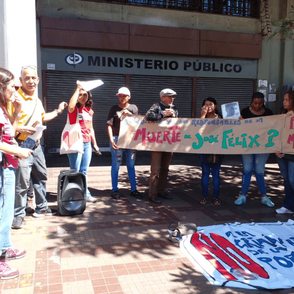 protesta por Los cinco de La Vega. Foto Vanessa Davies