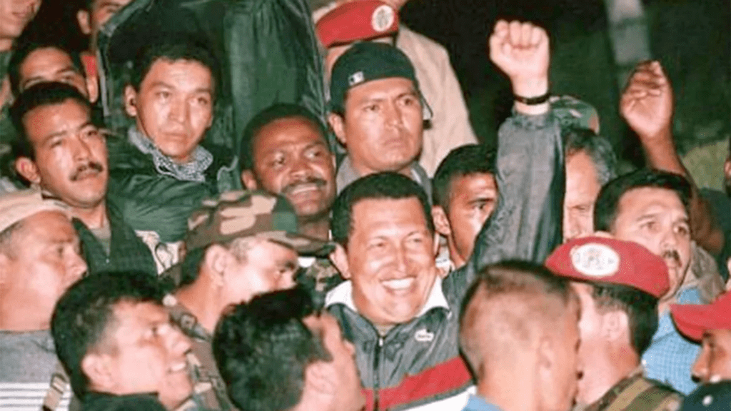 Hugo Chávez regresando al poder el 13 de abril

