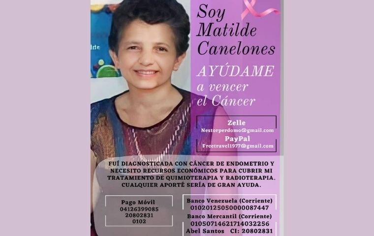 Ayuda Económica - Matilde Canelones - cáncer de endometrio