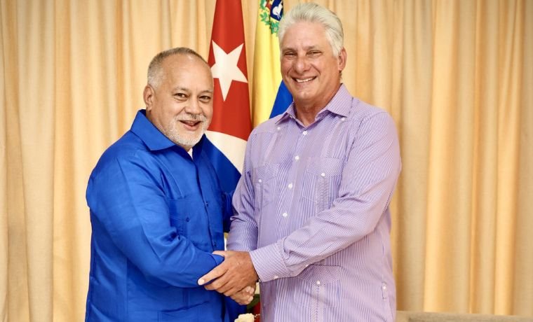 Diosdado Cabello con Diaz-Canel