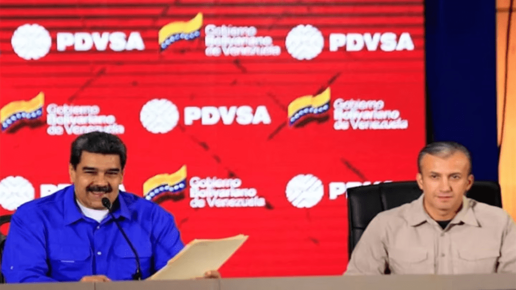 El ex ministro Tareck El Aissami con Maduro