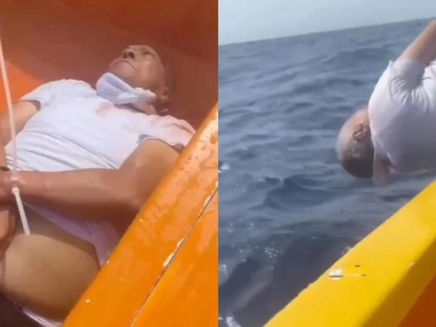 narco venezolano lanzado al mar