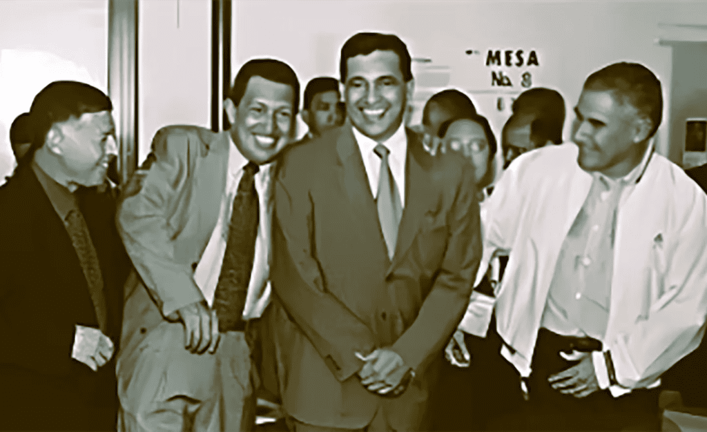 Los comandantes del 4F, cuando estaban unidos. Desde la izquierda, Arias Cárdenas, Hugo Chávez, Yoel Acosta y Urdaneta Hernández