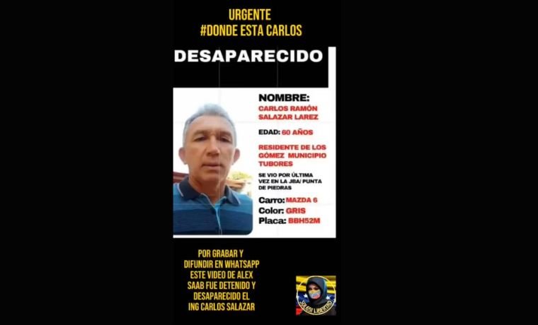 Carlos Salazar desaparecido