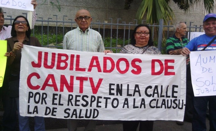 Jubilados y Pensionados de CANTV en Mérida protestan por falta de servicio médico