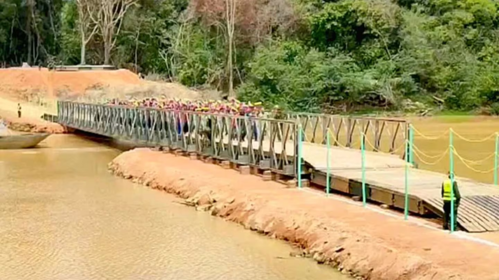 El puente en la zona límite de Venezuela