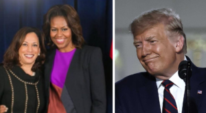 Michelle Obama y Kamala Harris - Donald Trump