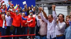 Comienza formalmente la campaña electoral con dos marchas en Caracas