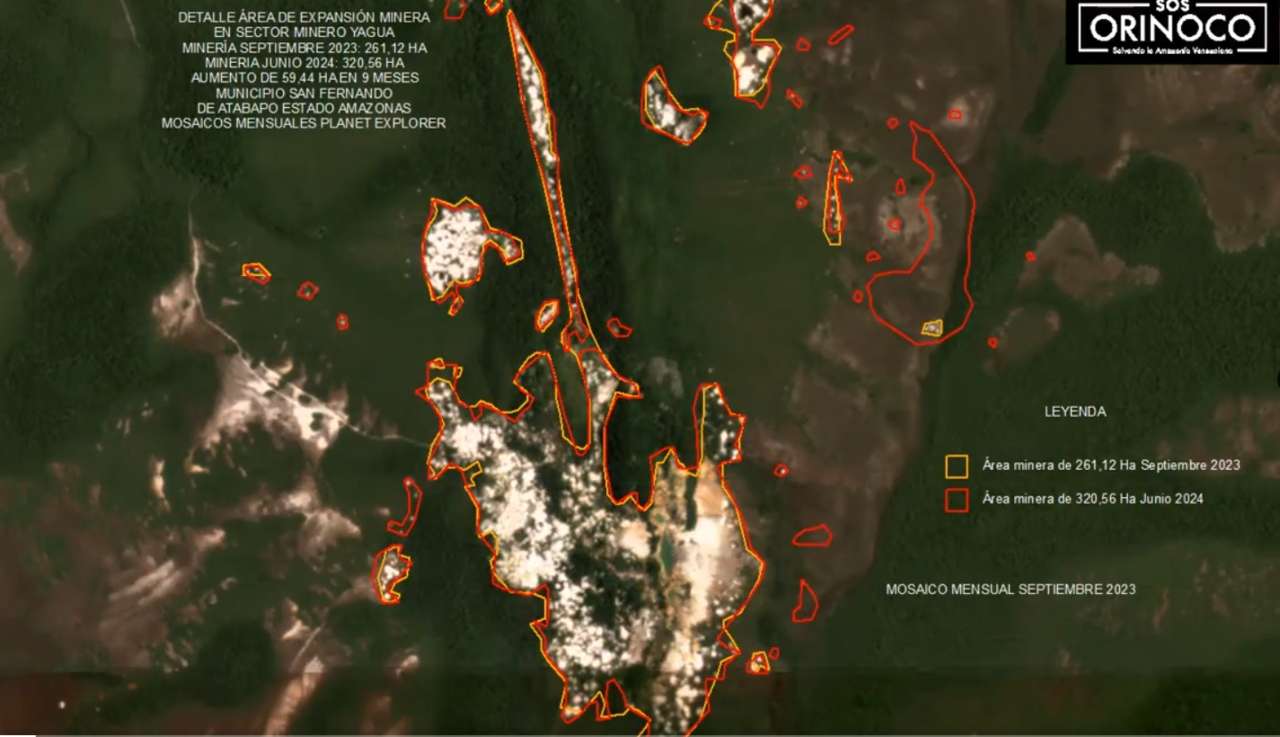 SOS Orinoco alerta sobre el aumento abrupto de minería ilegal en Amazonas
