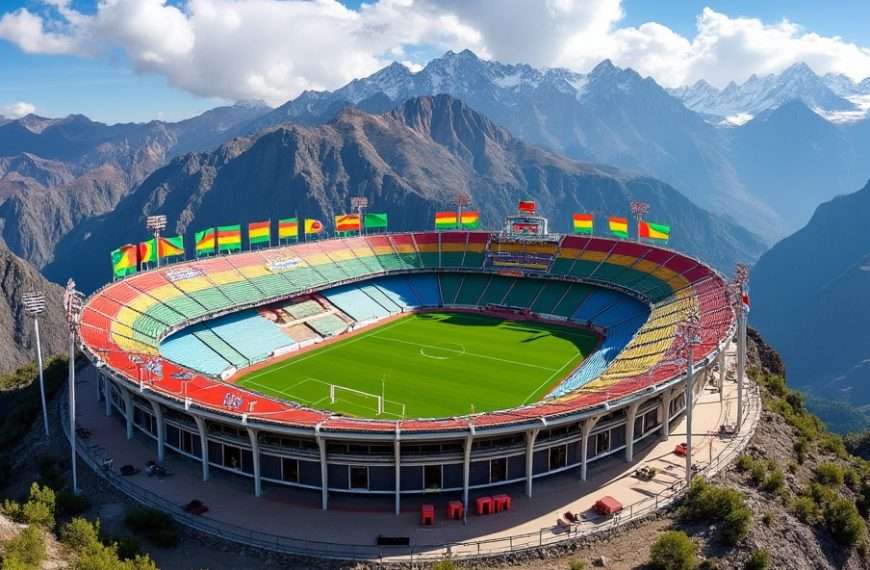 Estadio en las nubes de Bolivia