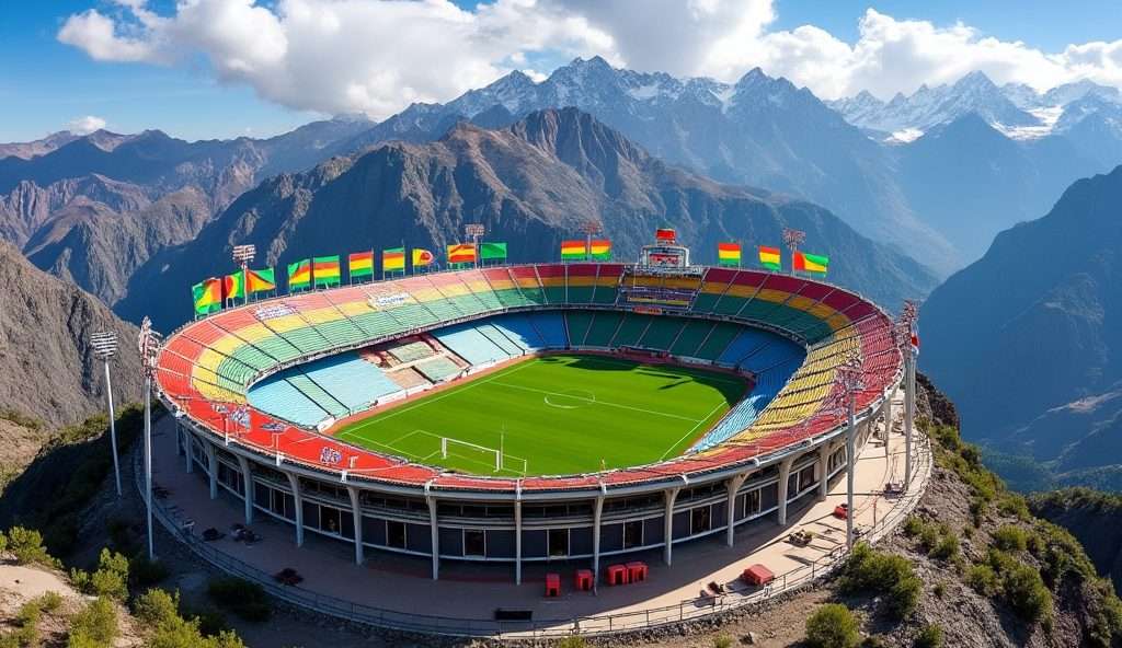 Estadio en las nubes de Bolivia