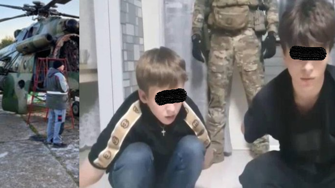 Adolescentes destruyeron un helicóptero Mi-8