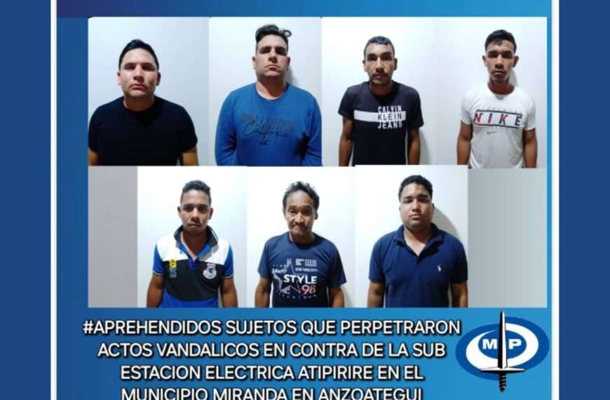 Supuestos saboteadores de lsubestación eléctrica en Anzoátegui
