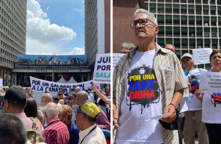 Protesta en Plaza Caracas por salario mínimo dignos
