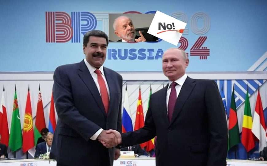Composición sobre los Brics Maduro, Putin y Lula