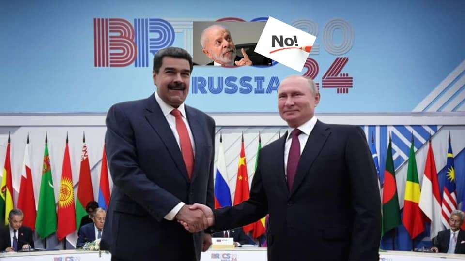 Composición sobre los Brics Maduro, Putin y Lula
