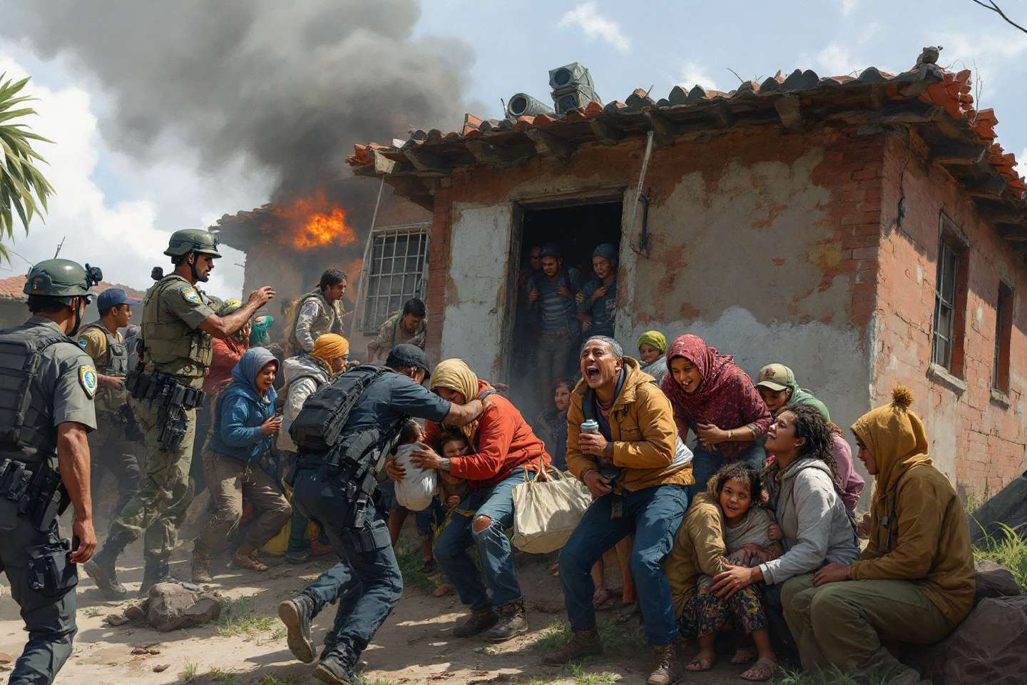 Migrantes venezolanos resctados Oxaca Imagen IA para Punto de Corte