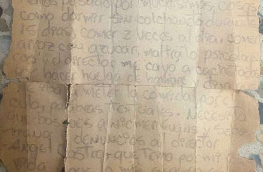 Nota del preso político Ángelo Rosales
