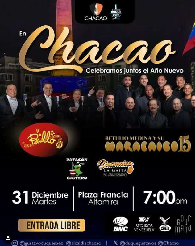 La ciudad se prepara para recibir el Año Nuevo con diversos conciertos gratuitos organizados por Alcaldías de Caracas, Chacao y Hatillo (+Detalles)