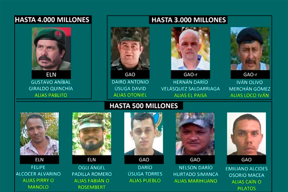 Cabecillas de la guerrilla, algunos de los cuales se han ocultado en Venezuela