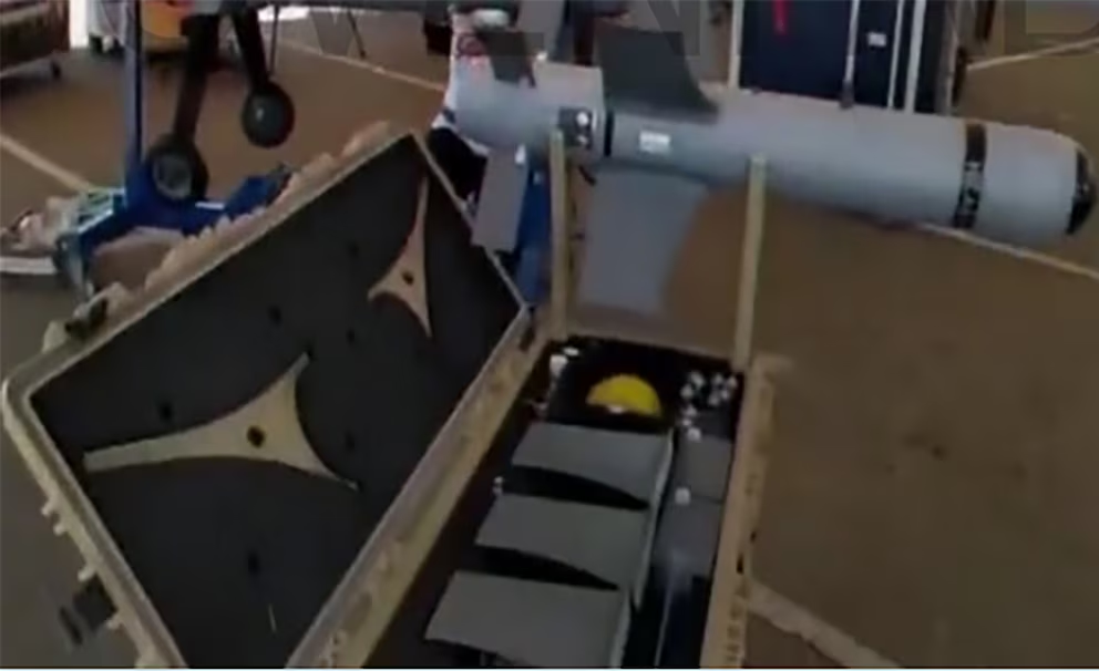 Modelo de misil que se observó en la Exposición Aeronáutica 2021 en Maracay