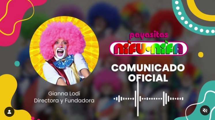 Gianna Lodi creadora de "Payasitas Nifu Nifa" denuncia usurpación de marca