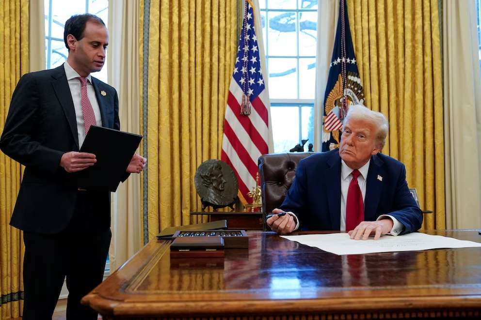El mandatario de EEUU mantuvo en firme su decisión por el déficit comercial así como el tráfico de fentanilo y de migración irregular