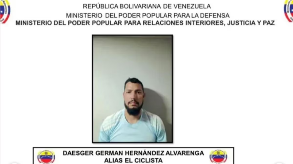 A Daesger Hernández lo presento el Ministerio del Interior con el alias de Ciclista