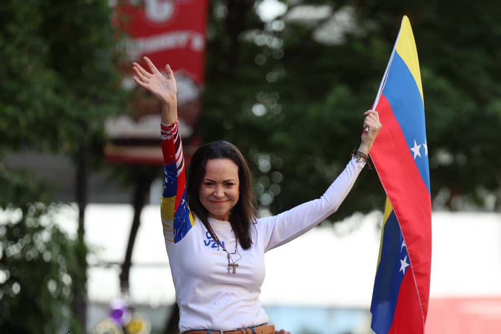 María Corina Machado en una foto de archivo (EFE/Miguel Gutiérrez)