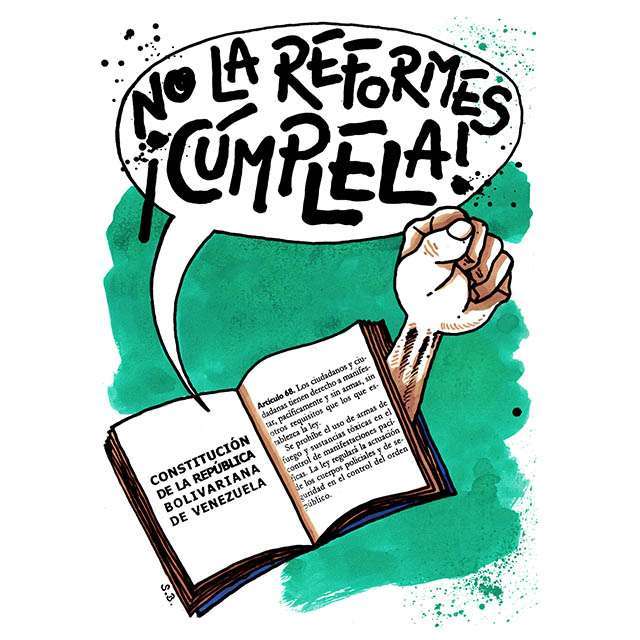 Caricatura de Samuel Bravo – ¡A cumplir nuestra brava Constitución!