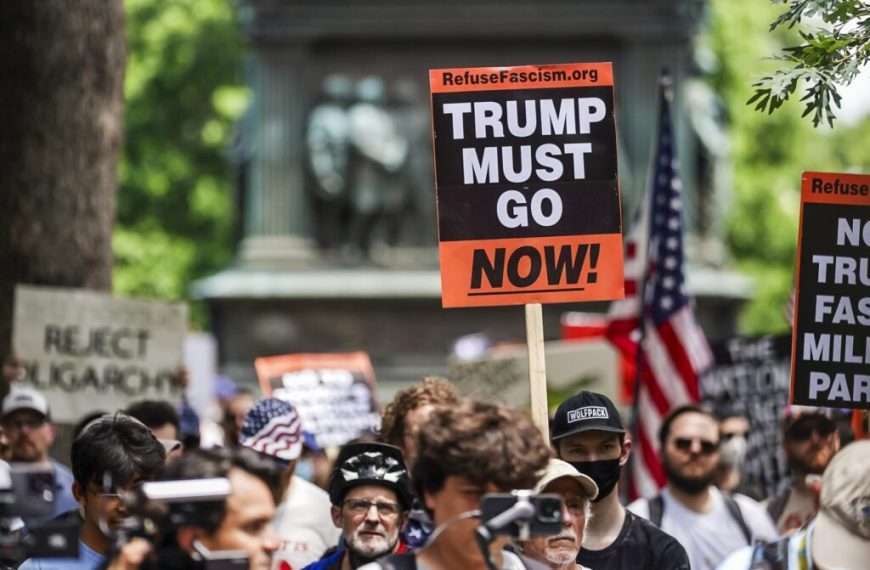 Protestas contra Trump frente a la casa blanca