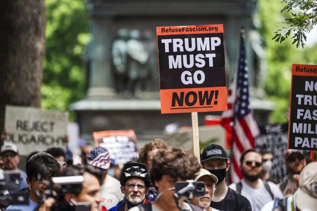 Protestas contra Trump frente a la casa blanca