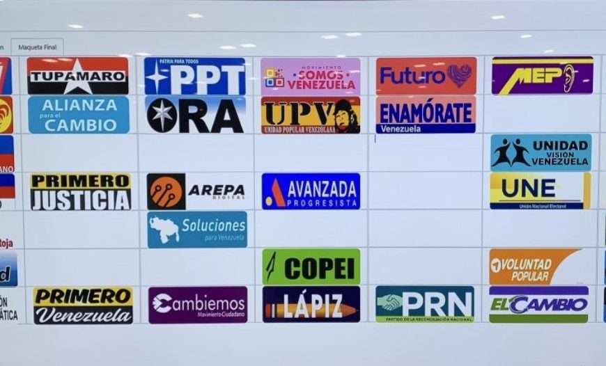 Nuevo diseño del tarjetón electoral para las municipales del 27J, con nuevos partidos, colores y ubicaciones