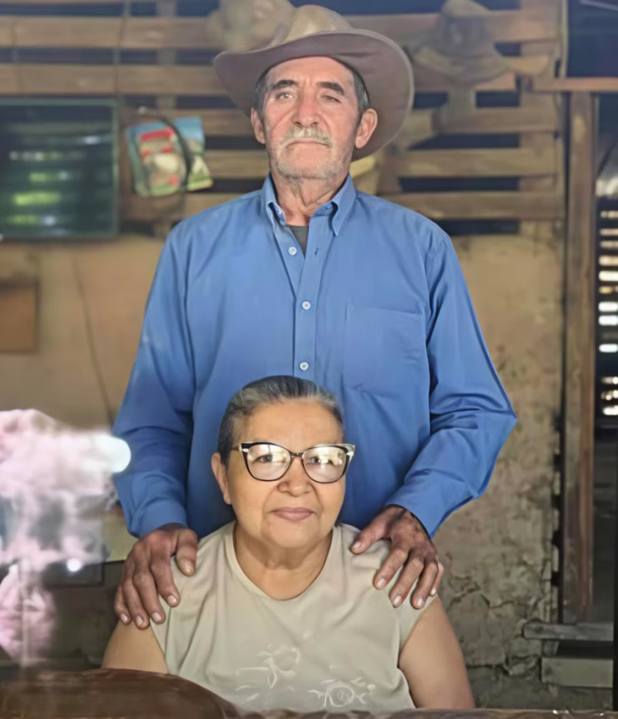 El productor Miguel Olivo Piña y su esposa Romelia Garrido de Olivo eran productores de queso y carne