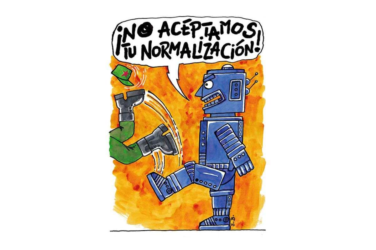 Caricatura | “El bravo rechazo de la normalización impuesta”