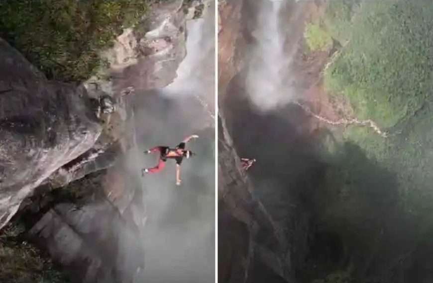 Atleta venezolano conquista el Salto Ángel en paracaídas