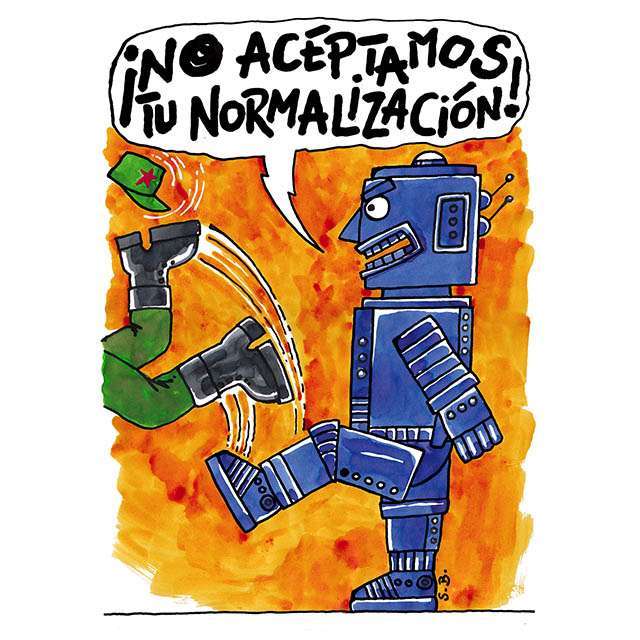 Caricatura de Samuel Bravo - “El bravo rechazo de la normalización impuesta”