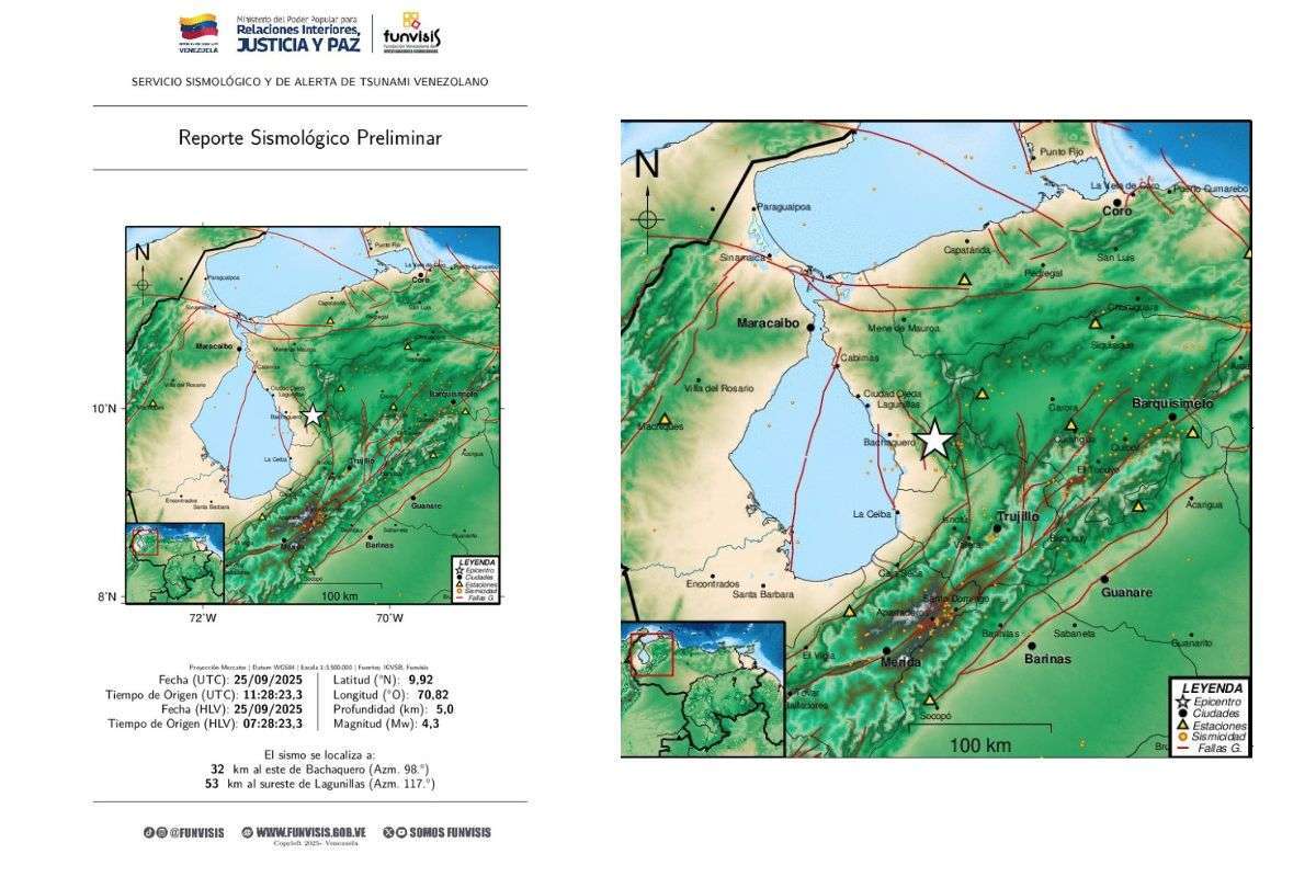 Sismo de 4.3 sacude Bachaquero este 25 de septiembre
