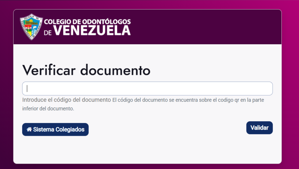 Plataforma Digital para verificar odontólogos en línea