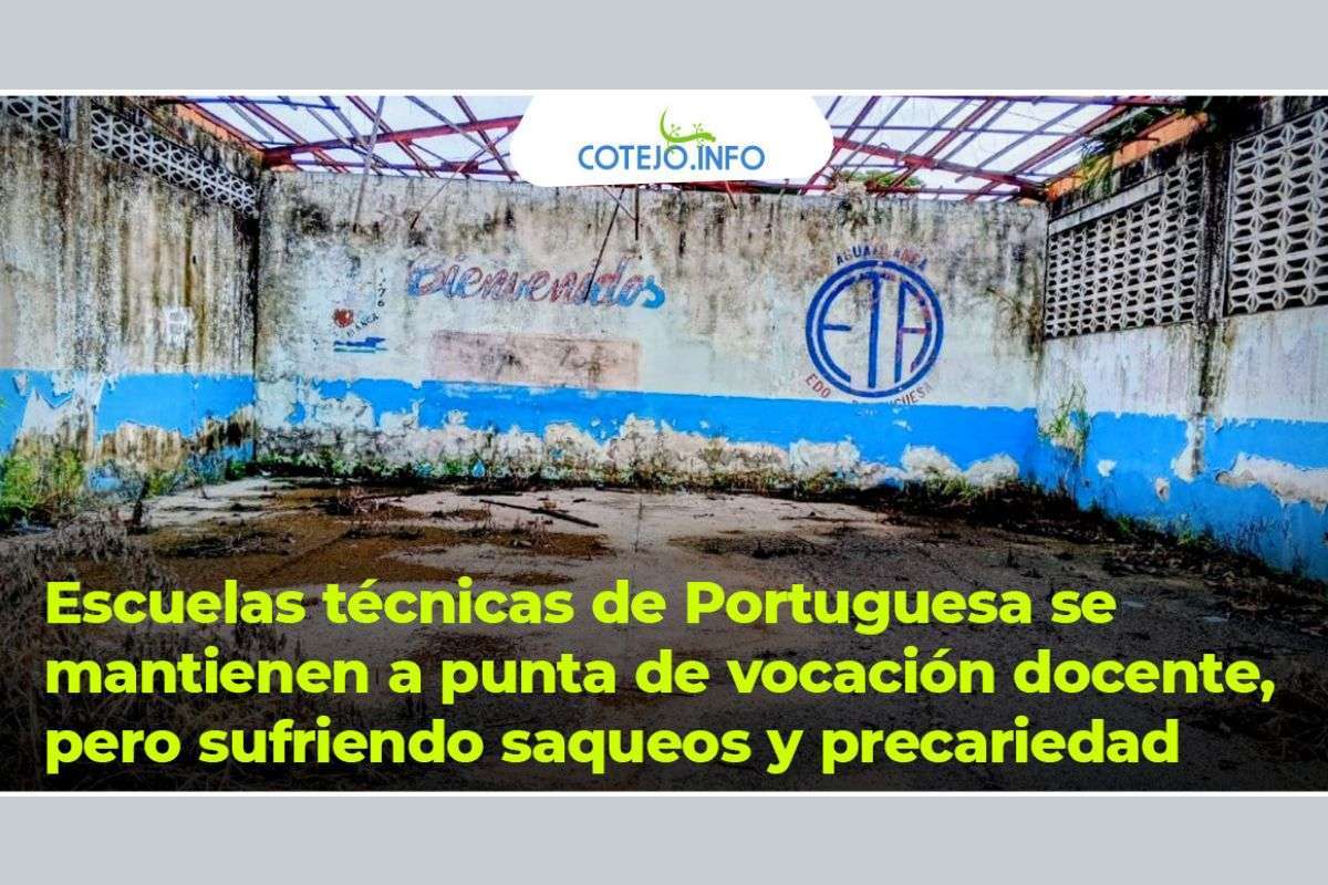 Cotejo.info | Escuelas técnicas de Portuguesa sobreviven por la vocación, a pesar del saqueo y la precariedad educativa