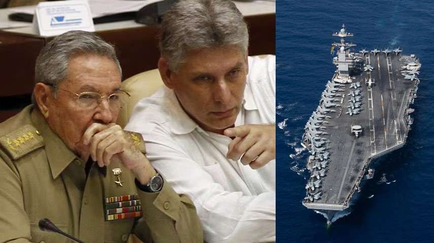 Castro Cuba y el Portaviones