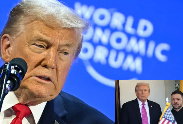 Trump Davos Zelensky