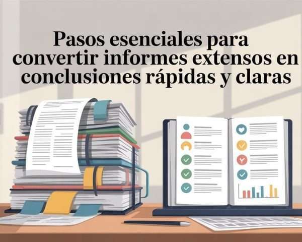 Pasos esenciales para convertir informes extensos en conclusiones rápidas y claras