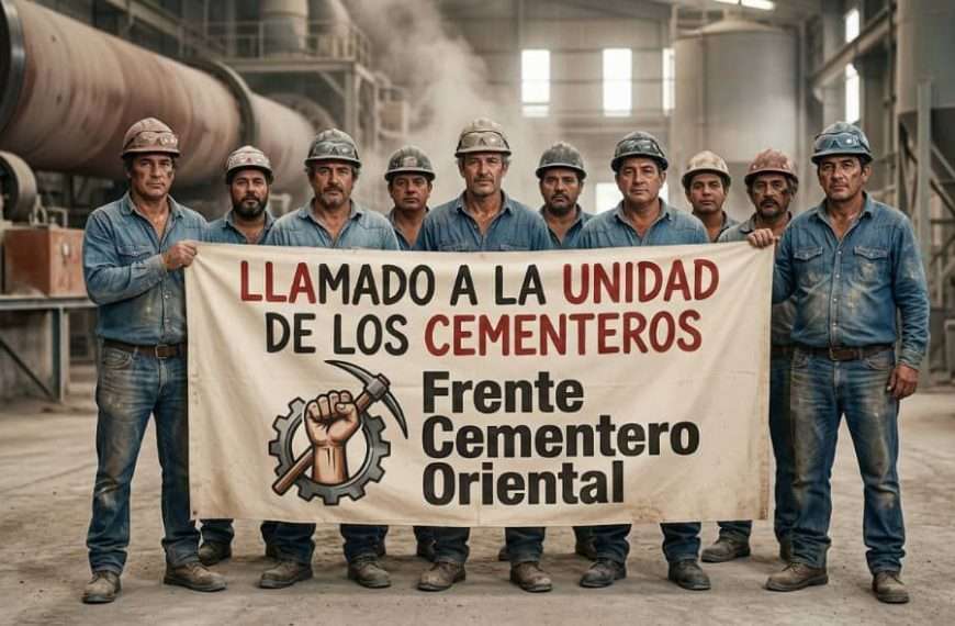 trabajadores cementeros frente cementero oriental