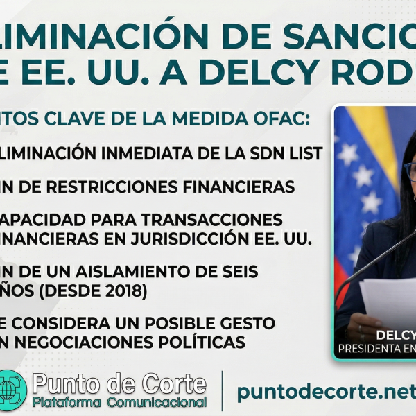 Delcy Rodríguez sin sanciones
